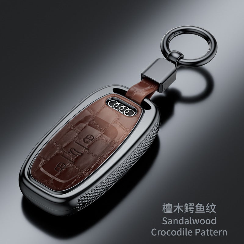 Suitable For Audi'S New A6L Protective Case A4Lq5Lq7/A5/A8/Q7/Q8/A3L Crocodile Pattern Key Case For Men - Image 4